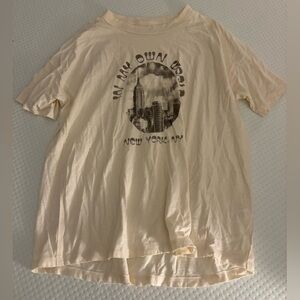Oversized beige New York t-shirt